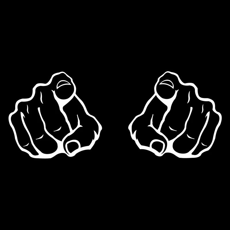Two index fingers eye-catcher
