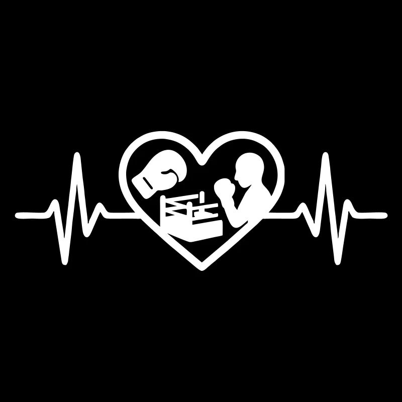 Boxing Heart Glove Ring Silhouette