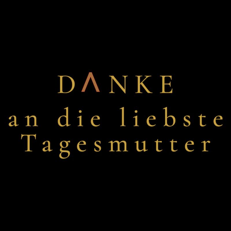Danke Tagesmutter Goldschrift