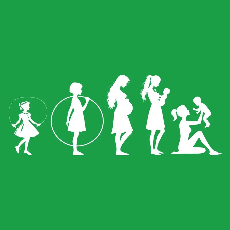 Evolution Mama Muttertag kind Familie