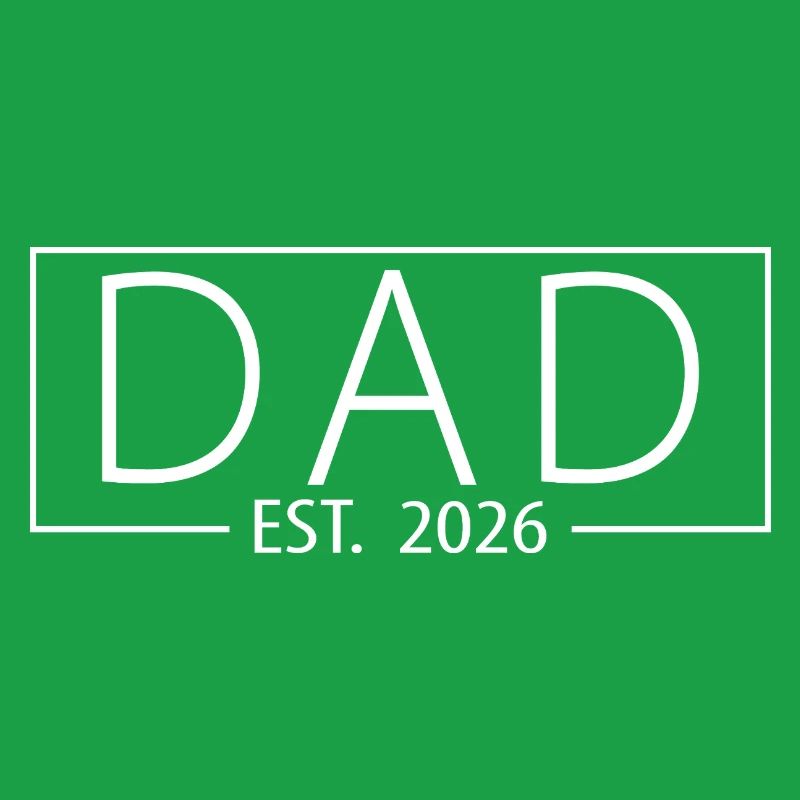 Dad EST 2026 Logo Graphic Tee