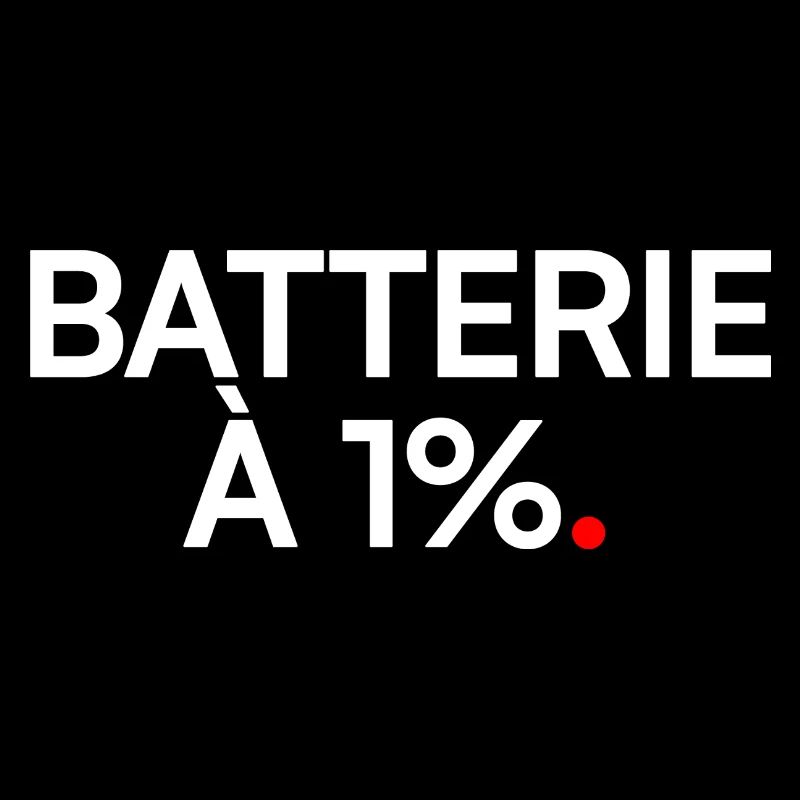 Battery at 1% humor fatigue work