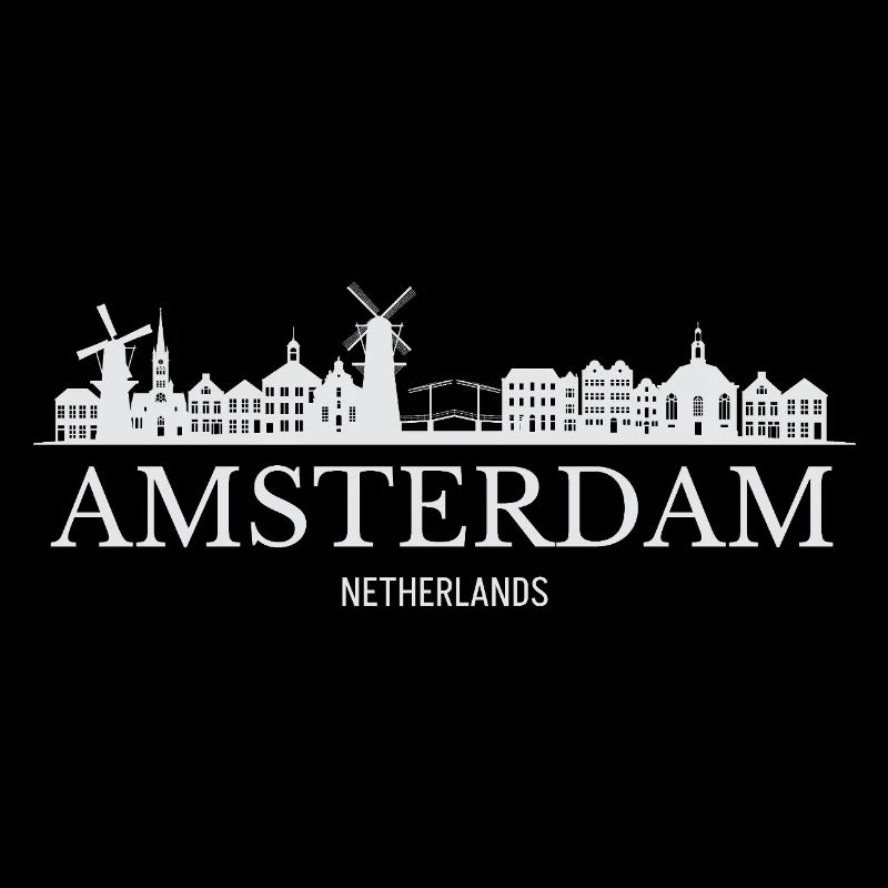 Silhouette d’Amsterdam, Amsterdam Pays-Bas