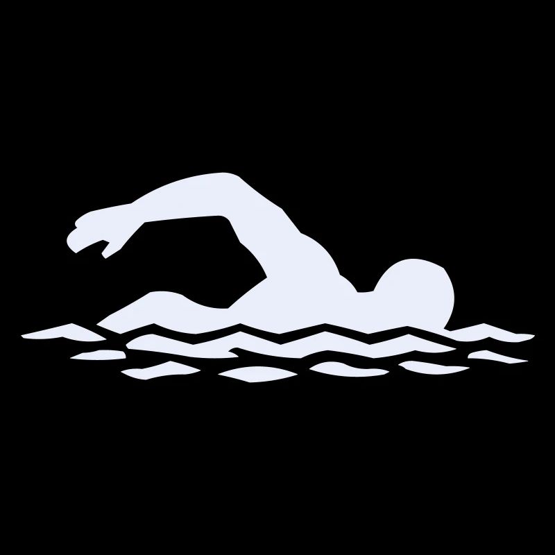 Silhouette de flotteur dans l’eau