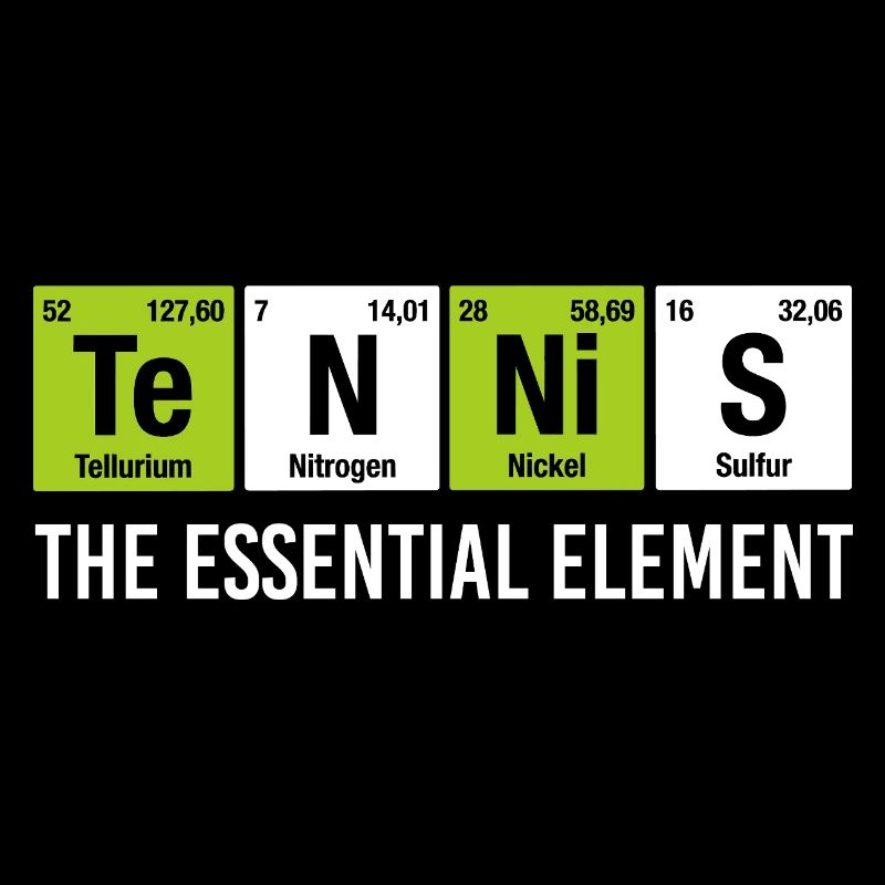 Tennis Essential Element Funny Chemistry
