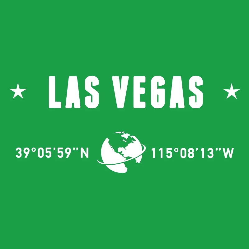 Las Vegas Nevada Coordinates Globe White
