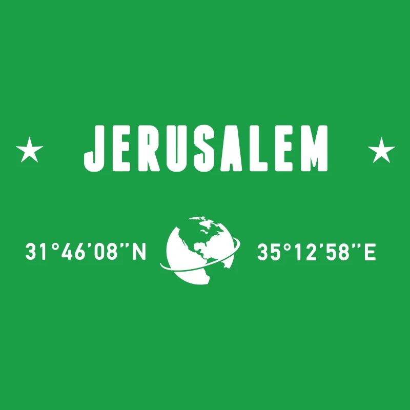 Jerusalem Holy Land Coordinates Globe