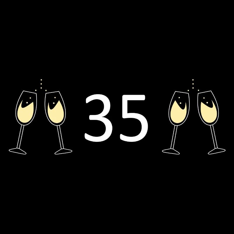 35e anniversaire 35 ans Numéro 35 Blanc