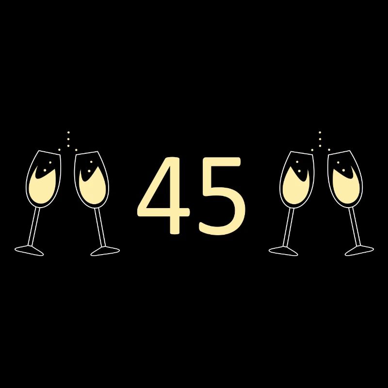 45e anniversaire 45e anniversaire 45 numéro 45 blanc