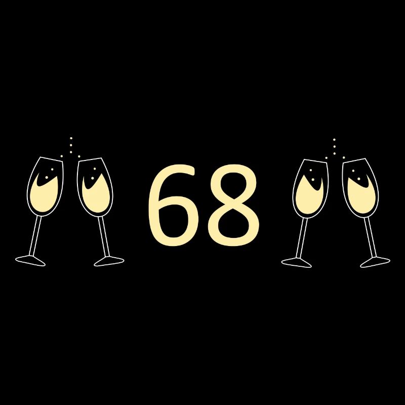 68e anniversaire 68 ans Jubilé 68 Numéro 68
