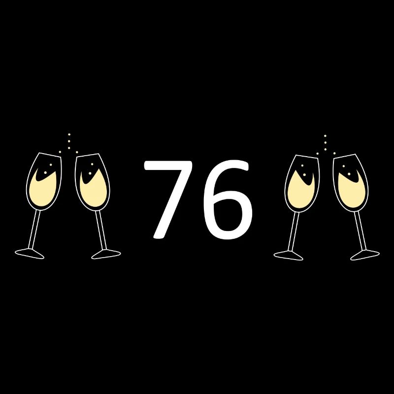 76e anniversaire 76 ans 76 Numéro 76 Blanc