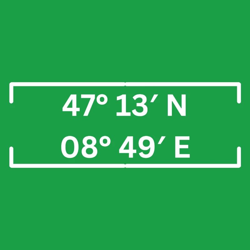 Coordinates Rapperswil, Switzerland Minimalist