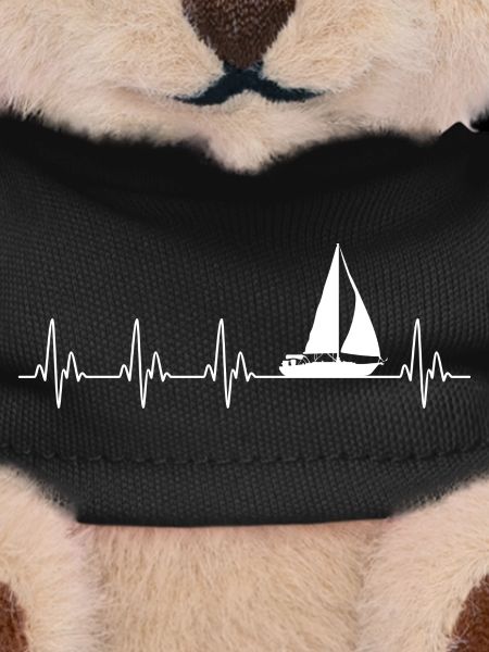 Sailboat Heartbeat Nautical Design