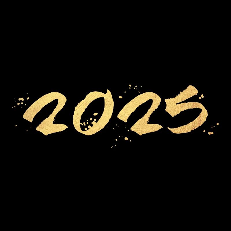 2025 Graffiti Or Nouvel An Bonne Année