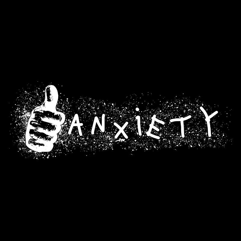 L’anxiété lève le pouce, ironique conception de la santé mentale.