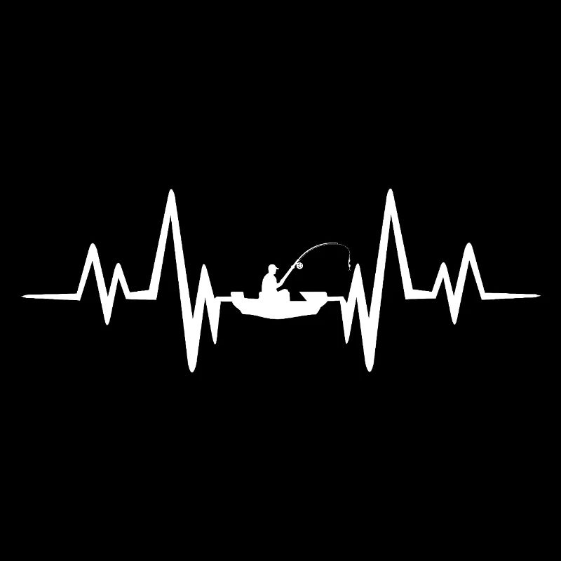 Fisherman Angler Fish Hook Heartbeat