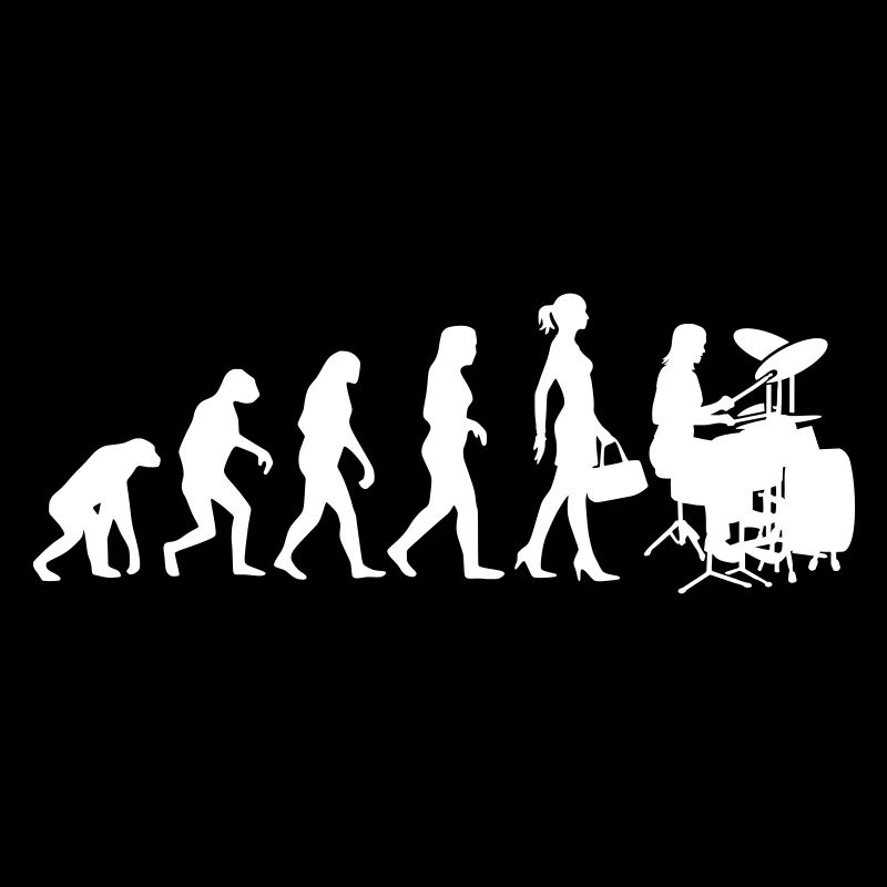 Evolution Schlagzeugerin Percussion Drummer Lady