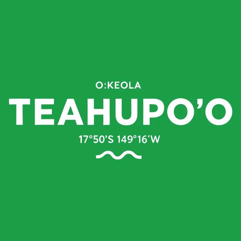 Teahupo'o Wave and Coordinates Tee