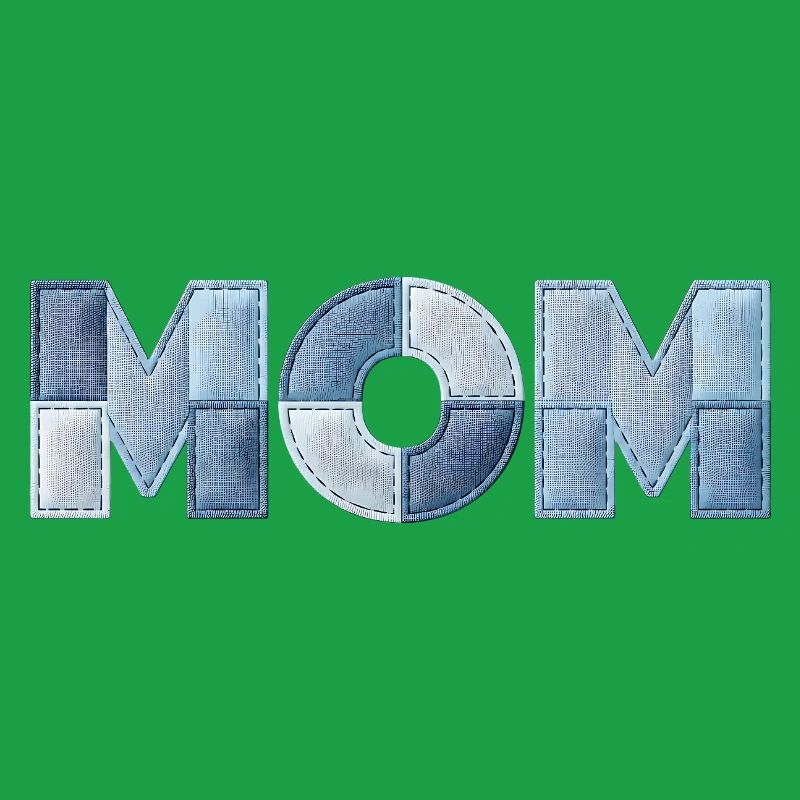 Patchwork Mom Lettering Gift for Mom