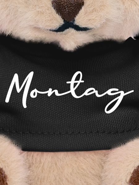 Monday lettering white