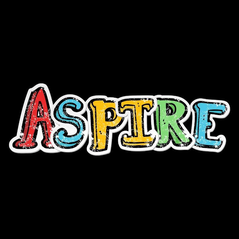 Aspire Bunte Graffiti-Schriftzeichen