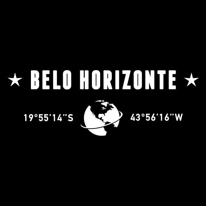 Belo Horizonte Coordinates Planet Earth White