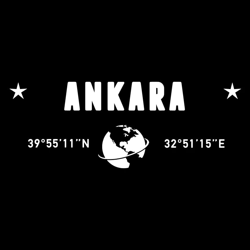 Ankara Turkey Coordinates Planet Earth White