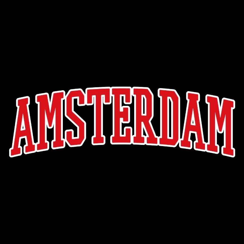Amsterdam Lettering Red White Design