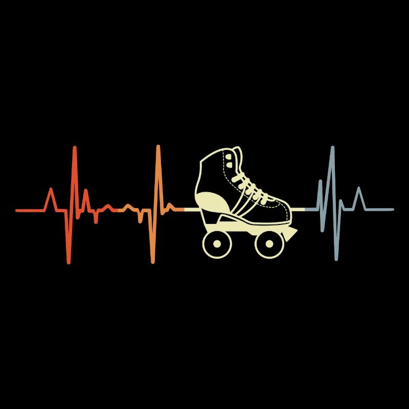 Roller skates Heart Line ECG