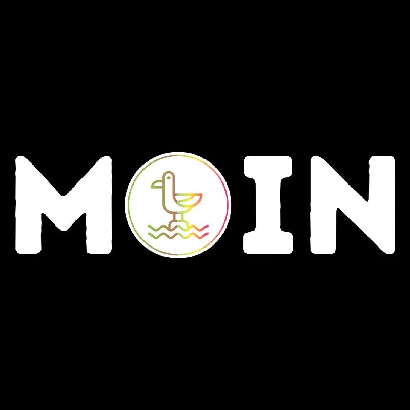 Moin mit Möwe S/W