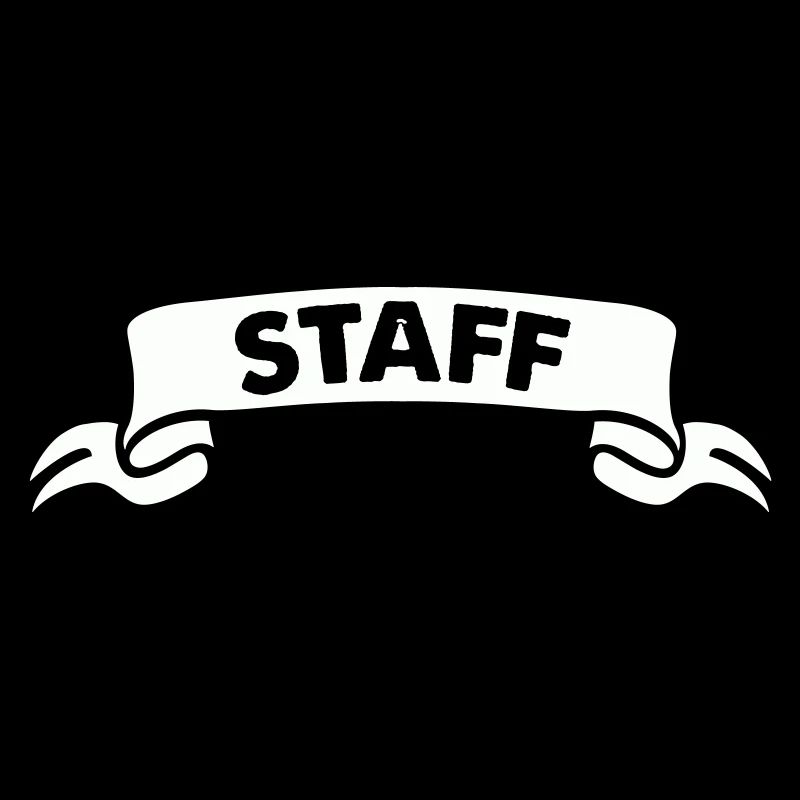 Personalized staff design in black and white
