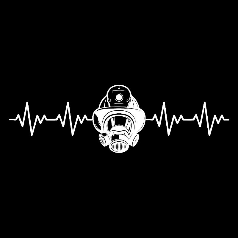 Firefighter Fire Brigade ECG Heartbeat