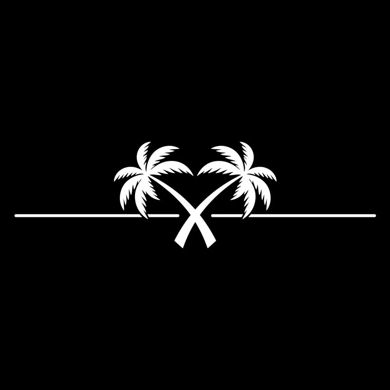 Île du symbole du palmier