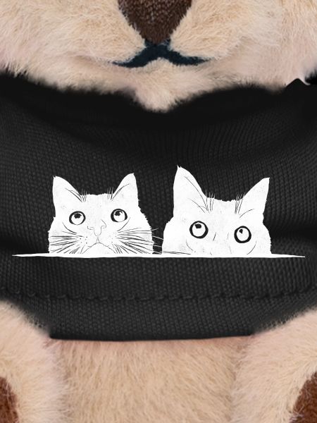 Two peeking cats