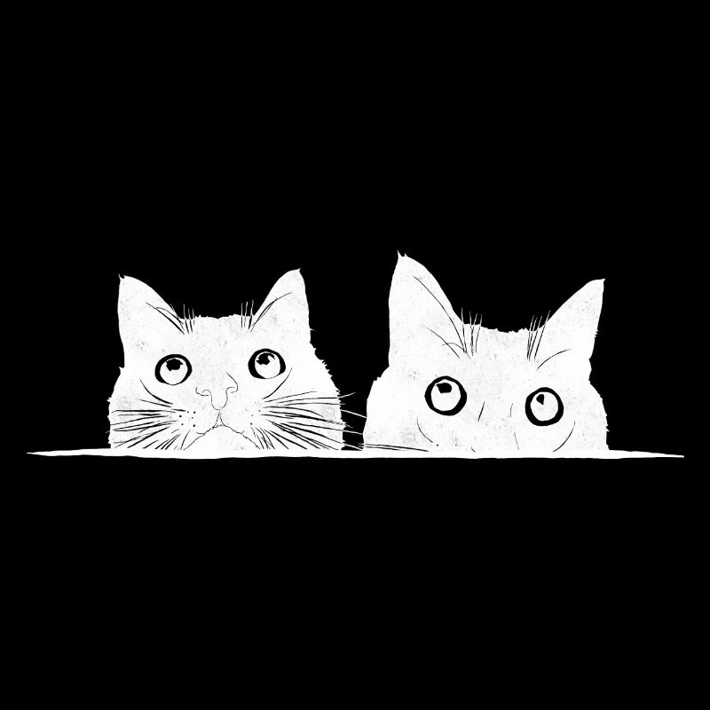 Zwei guckende Katzen