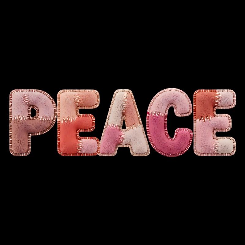 Peace Patchwork Design Shirt for Hippies