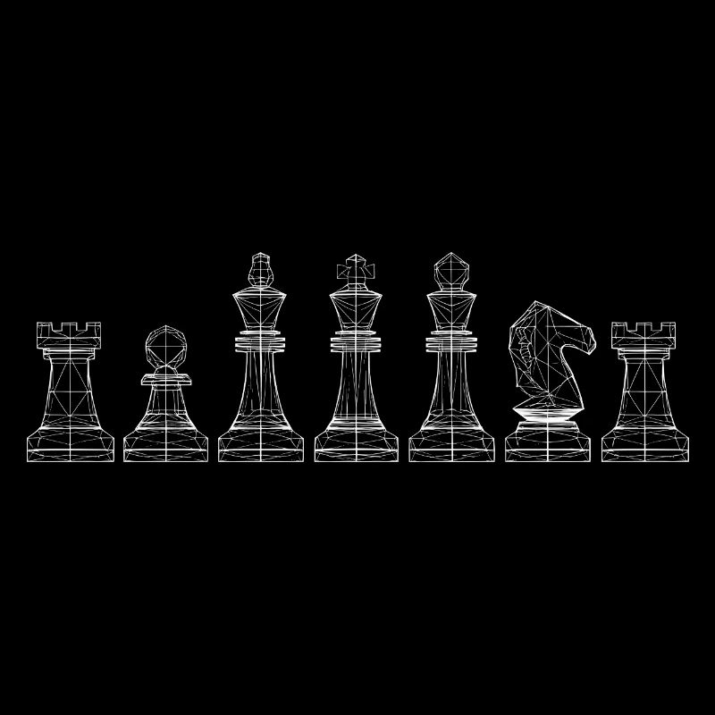 Jeu de société minimaliste de conception de pièces d’échecs