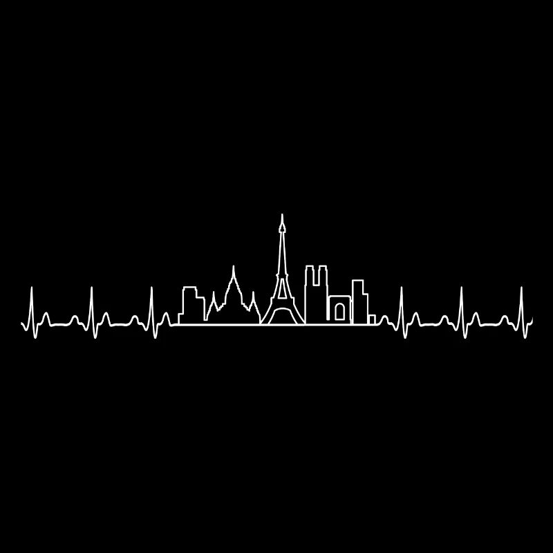 Paris Skyline Herzschlag Design