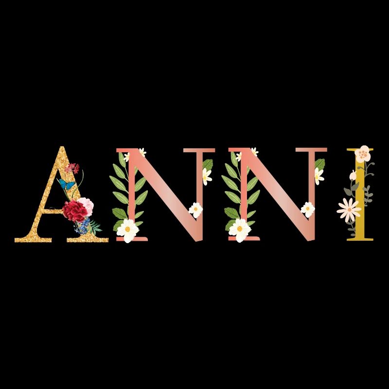 ANNI name decorated with flowers