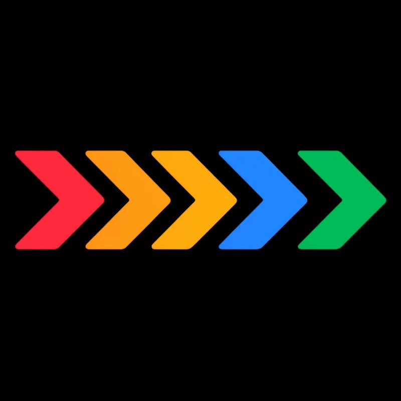 Flèches colorées - Progrès en cinq couleurs