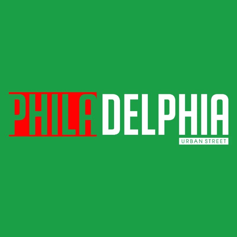 Conception colorée basée sur du texte de Philly et Delta