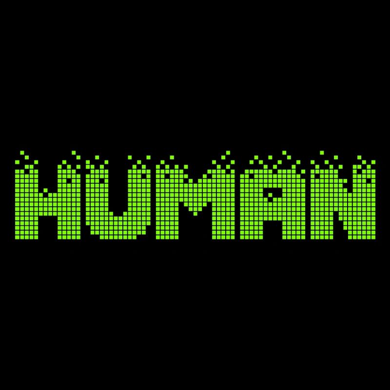 HUMAN Neon Pixel Glitch