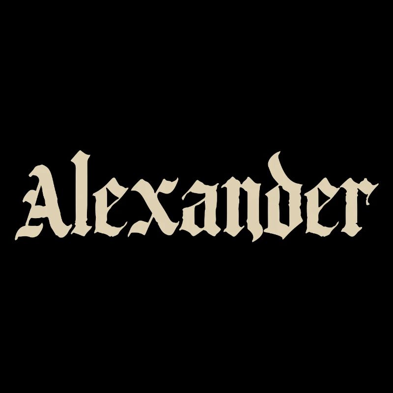 Alexander Gothic lettering