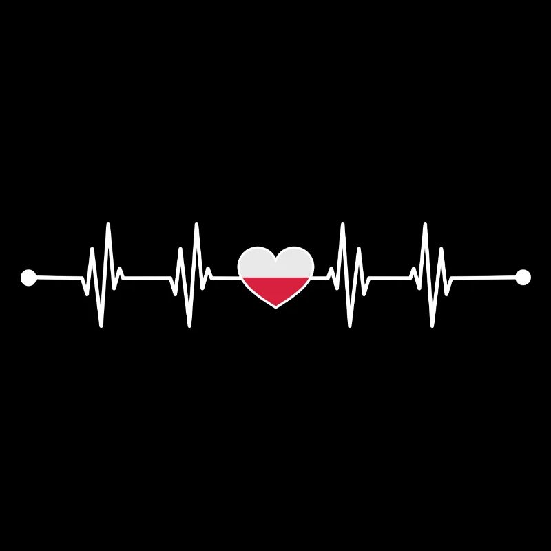 Heartbeat drapeau de la Pologne