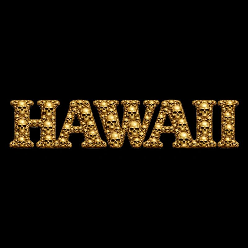 Golden Skull Hawaiian Font