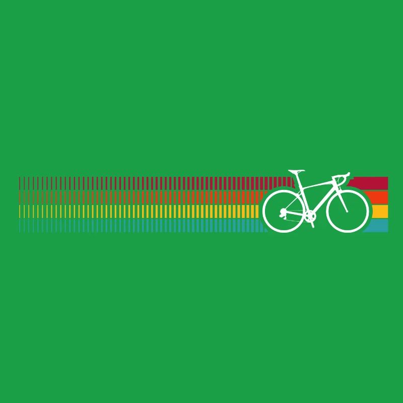 Vibrant Rainbow Bicycle Pattern