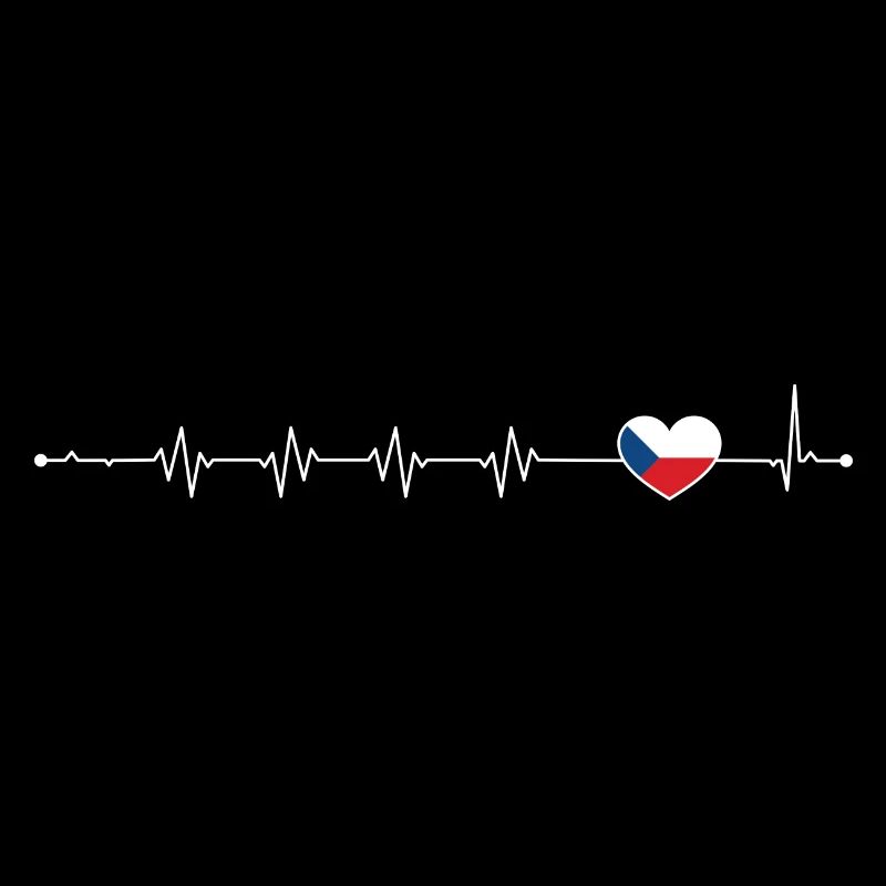 Heartbeat drapeau de la République tchèque