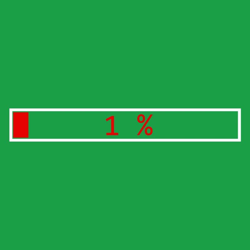 Loading Bar Red 1% outline White