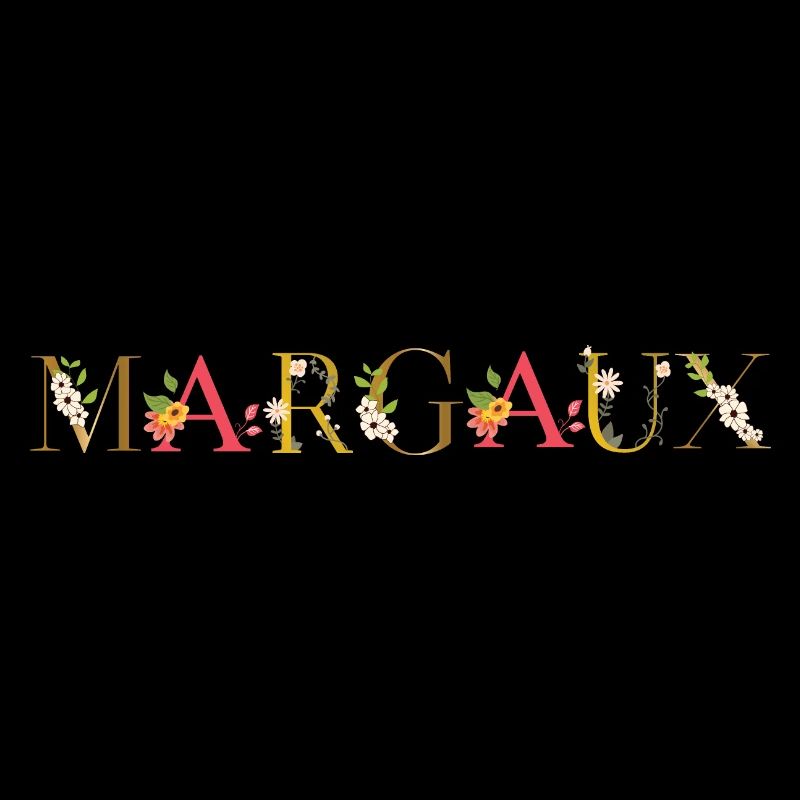Le nom de MARGAUX décoré de fleurs