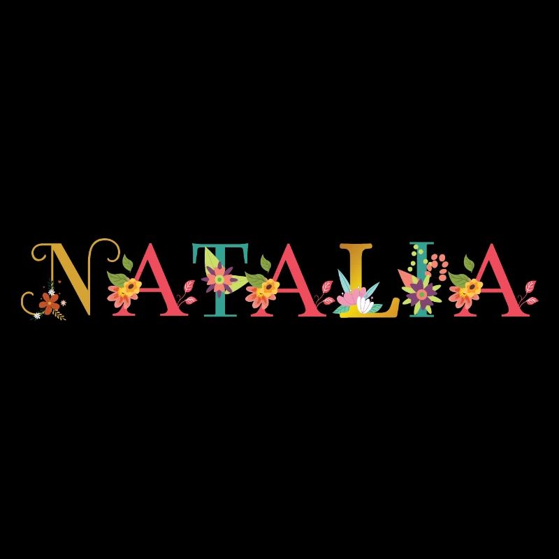 NATALIA name adorned with flowers